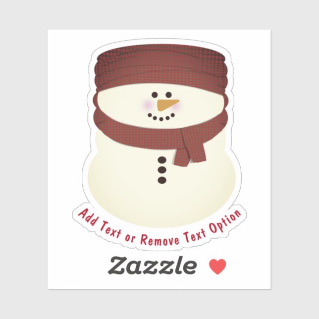 Sticker Snowman avec Beanie Christmas (Feuille)