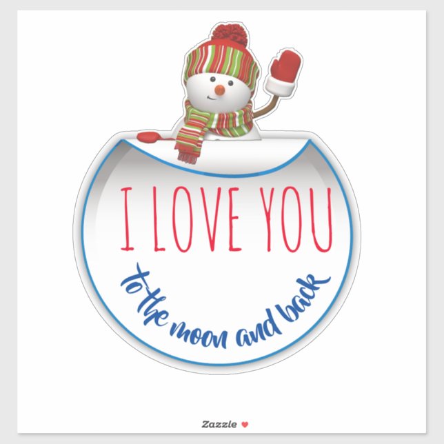 Sticker Snowman de vacances (Feuille)