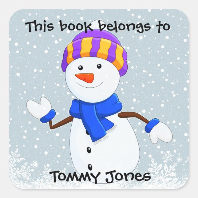 Sticker Snowman Design Cute (Devant)