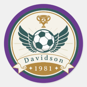Sticker - Soccer Football - Personalized- Add Name