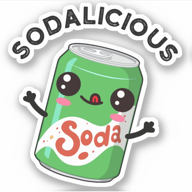 Sticker Soda licious Funny Soda Pop Pun (Devant)