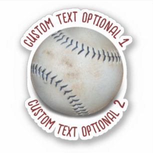 Sticker Softball Baseball Avec Texte