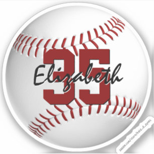 Sticker softball blanc propre