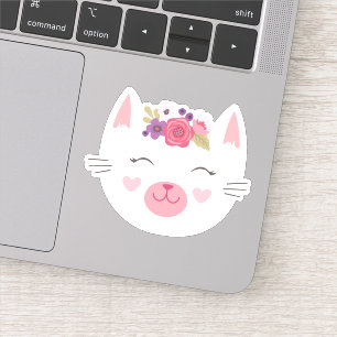 Sticker Soirée d'anniversaire à la petite Kitty Girl