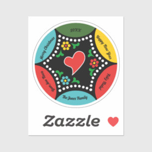 Sticker Soirée de Noël et cadeaux portugais