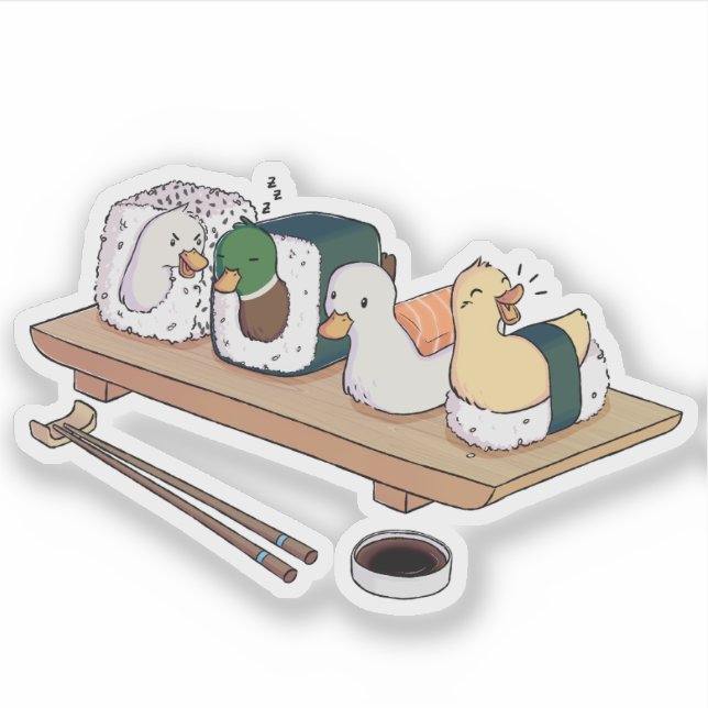 Sticker Soirée sushi ! (Devant)