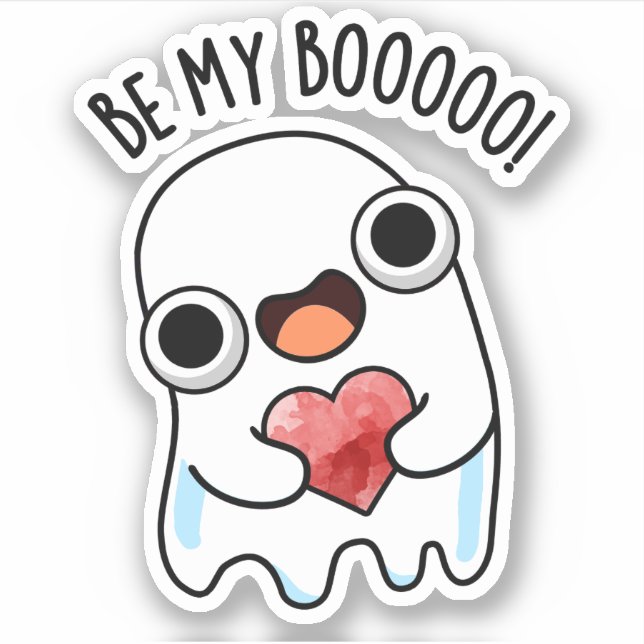 Sticker Sois Mon Fantôme De Boo Drôle Pun (Devant)