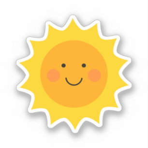 Sticker solaire mignon et souriant