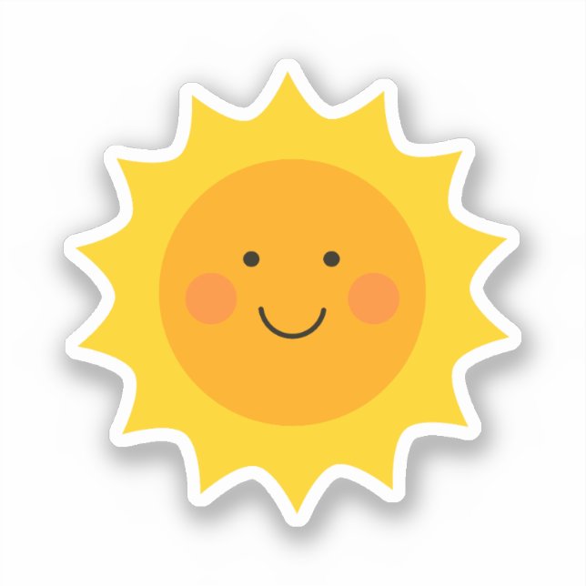 Sticker solaire mignon et souriant (Recto)