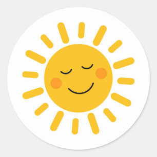 Sticker solaire mignon et souriant