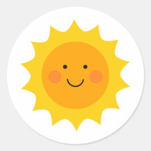 Sticker solaire mignon et souriant
