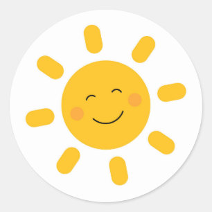 Sticker solaire mignon et souriant