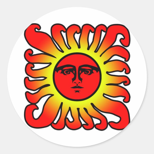 Sticker solaire rouge brillant (Devant)