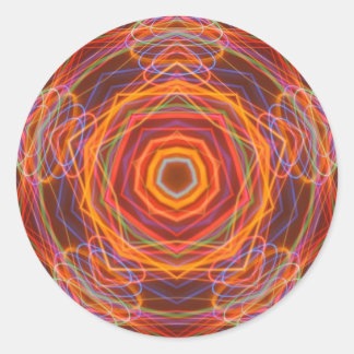 Sticker Solar Mandala Kaliedoscope Fractal Art