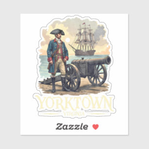 Sticker Soldat colonial Vintage de Yorktown Virginia
