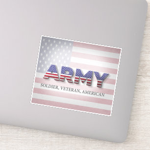 Sticker Soldat de l'armée, Vétéran, Américain