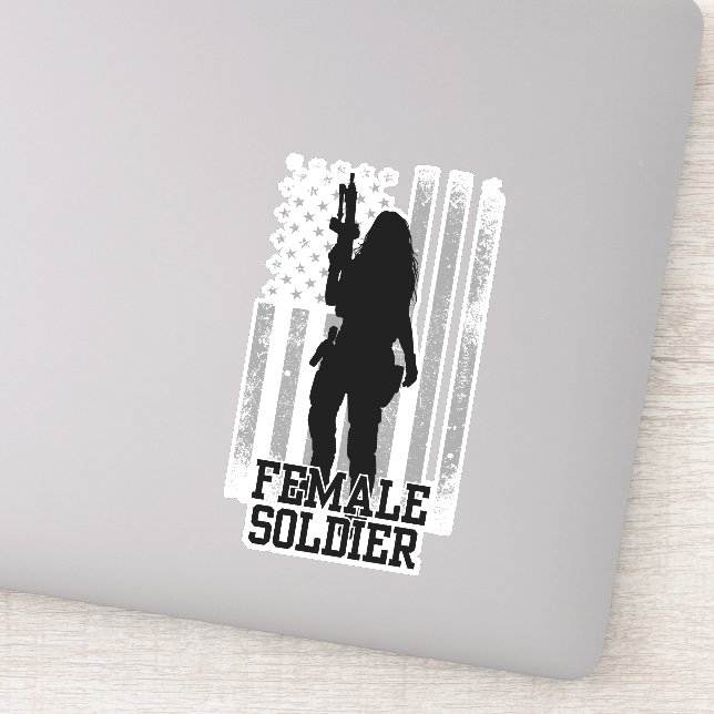 Sticker Soldat féminin (Détail)