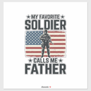 Sticker Soldat Patriotique Père Chemise Vintage Vector Des