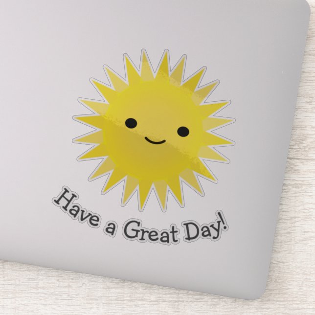 Sticker Soleil souriant Cute Kawaii (Détail)