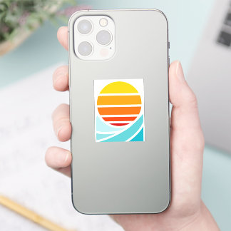 Sticker Soleil sur les vagues océaniques, moderne
