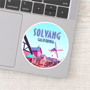 Sticker Solvang Danish Downtown California Vintage