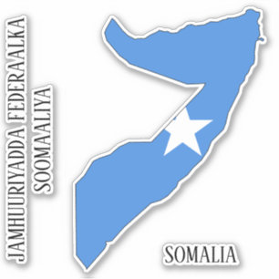 Sticker Somalie Drapeau Charme Carte Patriotique