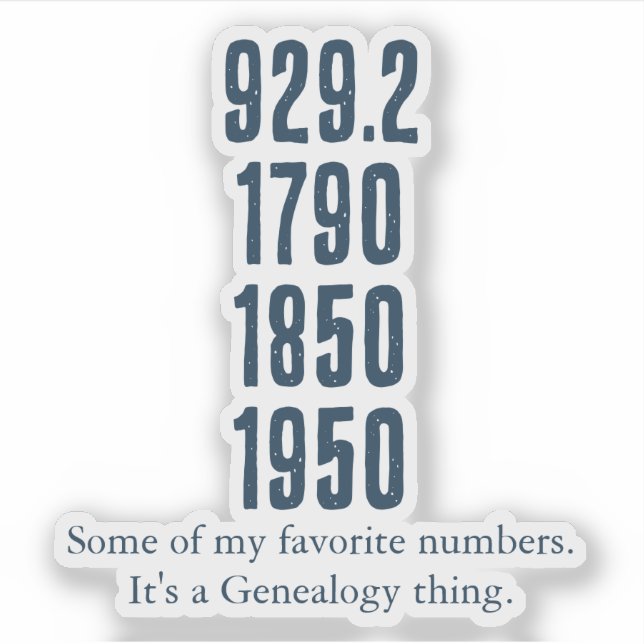 Sticker Some of my favorite numbers (Devant)