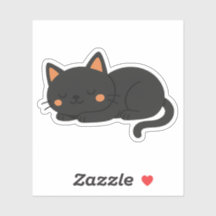 Sommeil paisible de chat noir