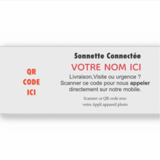 Sticker Sonnette Connectée Personnalisable