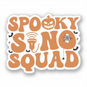 Sticker Sonographe éffrayant Halloween Ultrasound Tech