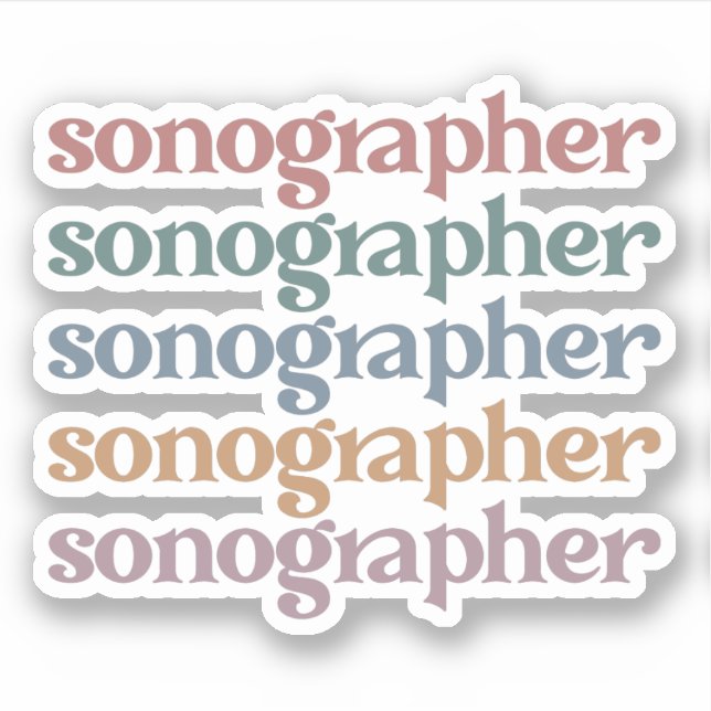 Sticker Sonographe Ultrasound Tech Retro Sonographer Cadea (Devant)