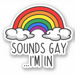 Sticker SONS GAY I'M IN - Joli arc en ciel