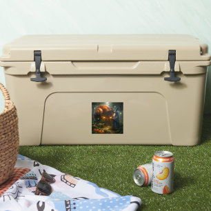 Sticker Sorcier enchanté et maison escargot, fant thé magi