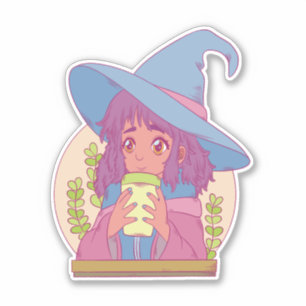 Sticker Sorcière du matin