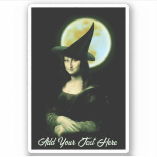 Sticker Sorcière Mona Lisa Halloween