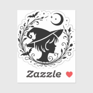 Sticker Sorcière Pixie Wiccan Magie Halloween