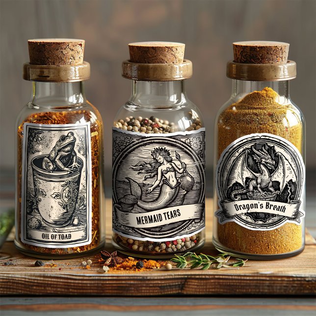Sticker Sorcière Potion Bouteille Magique Assistant Étique (Créateur téléchargé)