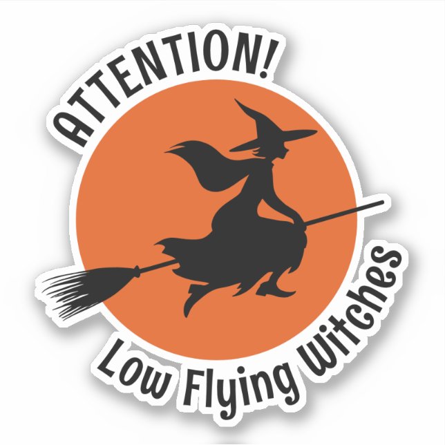 Sticker Sorcière sur chambre (Devant)