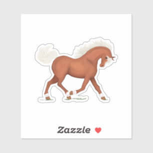 Sticker Sorrel Horse Avec Blaze & Chaussettes Pony Equestr