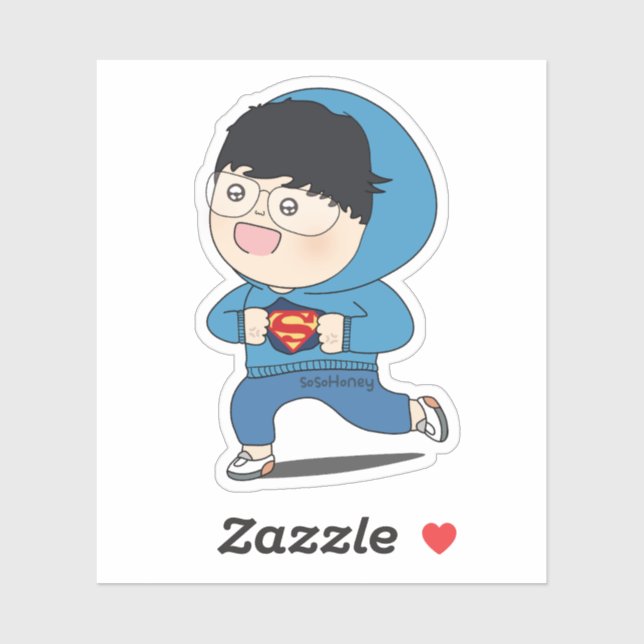 Sticker sosoHoney(3) Superman (Feuille)