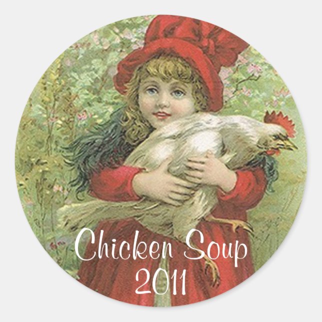 Sticker Soupe de viande de poulet Accueil Canning  (Devant)