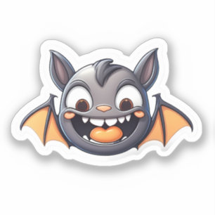 Sticker Sourires éffrayants : Chauve-souris d'Halloween