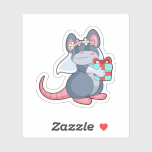 Sticker Souris comme mariée avec Voile & Gift.PNG