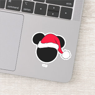Sticker Souris Mickey de Noël   Icône Père Noël