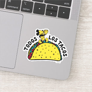 Sticker Souris Mickey Tous Les Tacos Panneau
