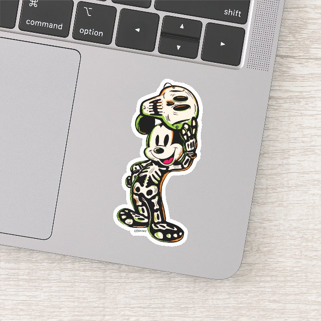 Sticker Souris Mickey vintage Costume squelette (Détail)