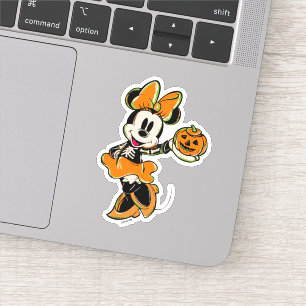 Sticker Souris Minnie vintage Skeleton Costume