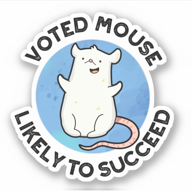 Sticker Souris Votée Susceptible De Réussir Un Jeu D'Anima (Devant)