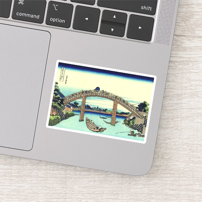 Sticker Sous le pont Mannen à Fukagawa (Détail)