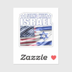 Sticker Soutenir Israël Je suis avec Israël 